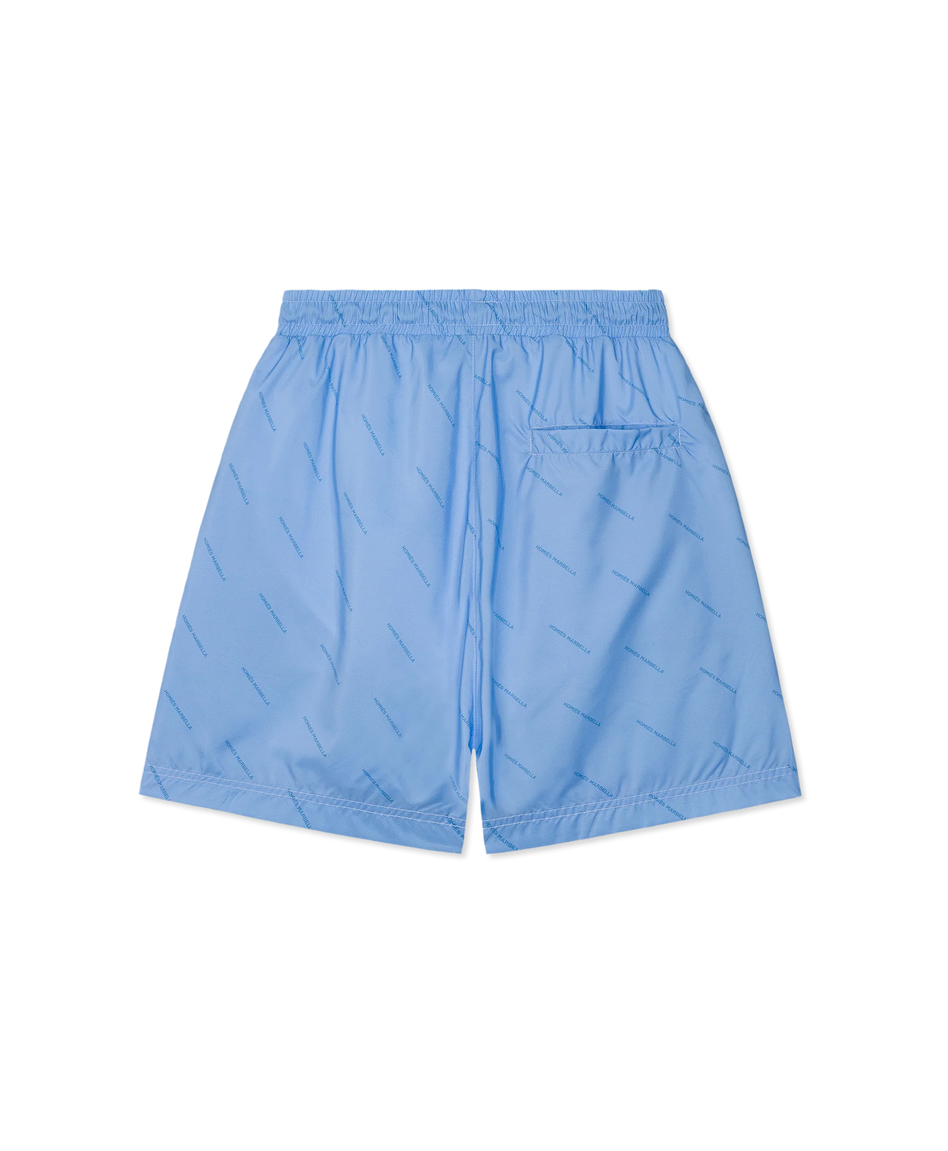 ALL OVER LOGO BLUE SWIM SHORTS - Image 3