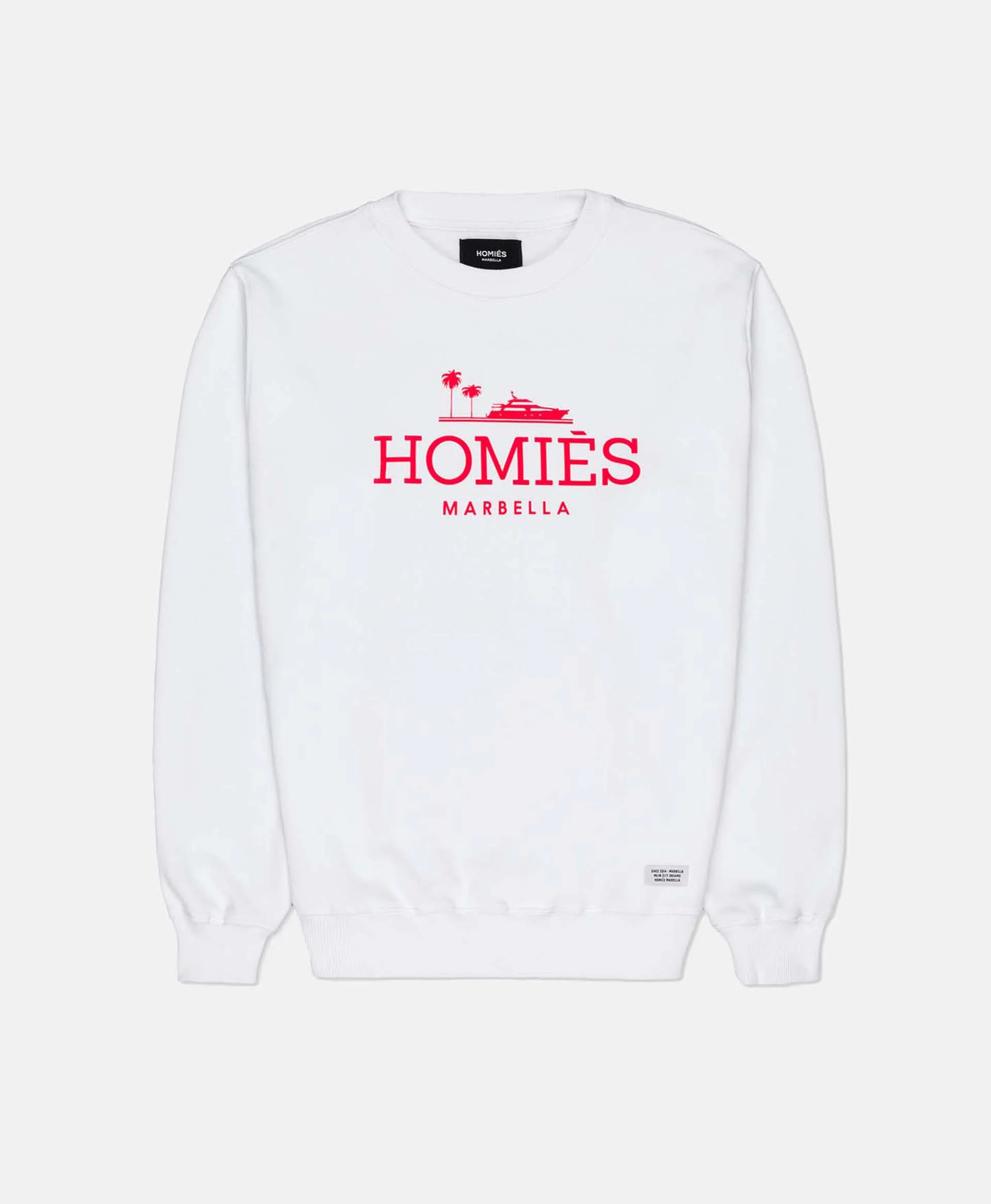 CLASSIC SWEATSHIRT WHITE RED