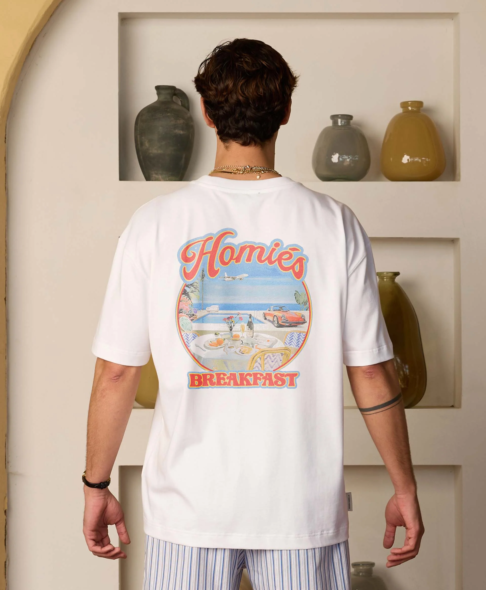 HOMIÉS BREAKFAST T-SHIRT VINTAGE WHITE - Image 4