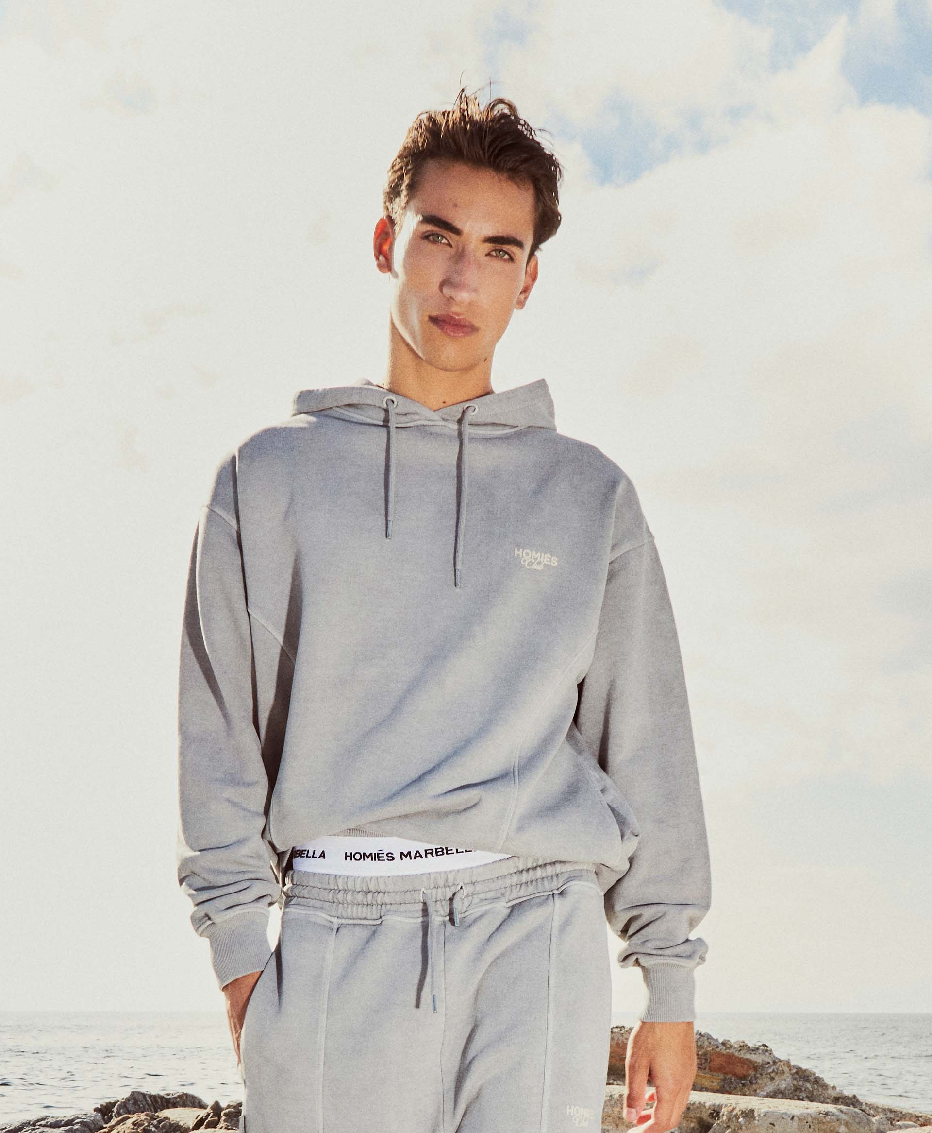 HOMIÉS CLUB HOODIE VINTAGE LIGHT GREY - Image 2