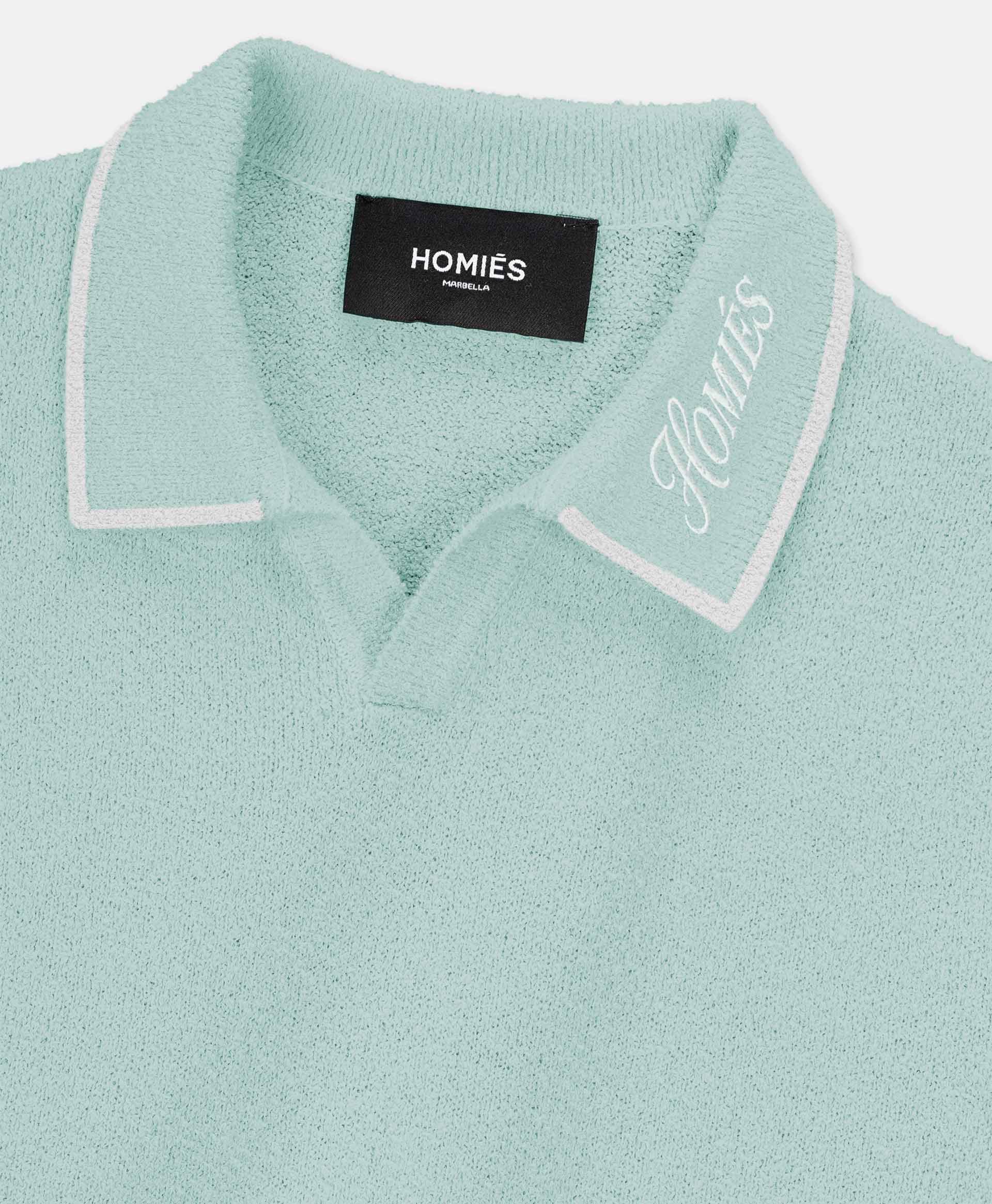 HOMIÉS BOUCLE KIDS POLO VINTAGE TEAL - Image 3