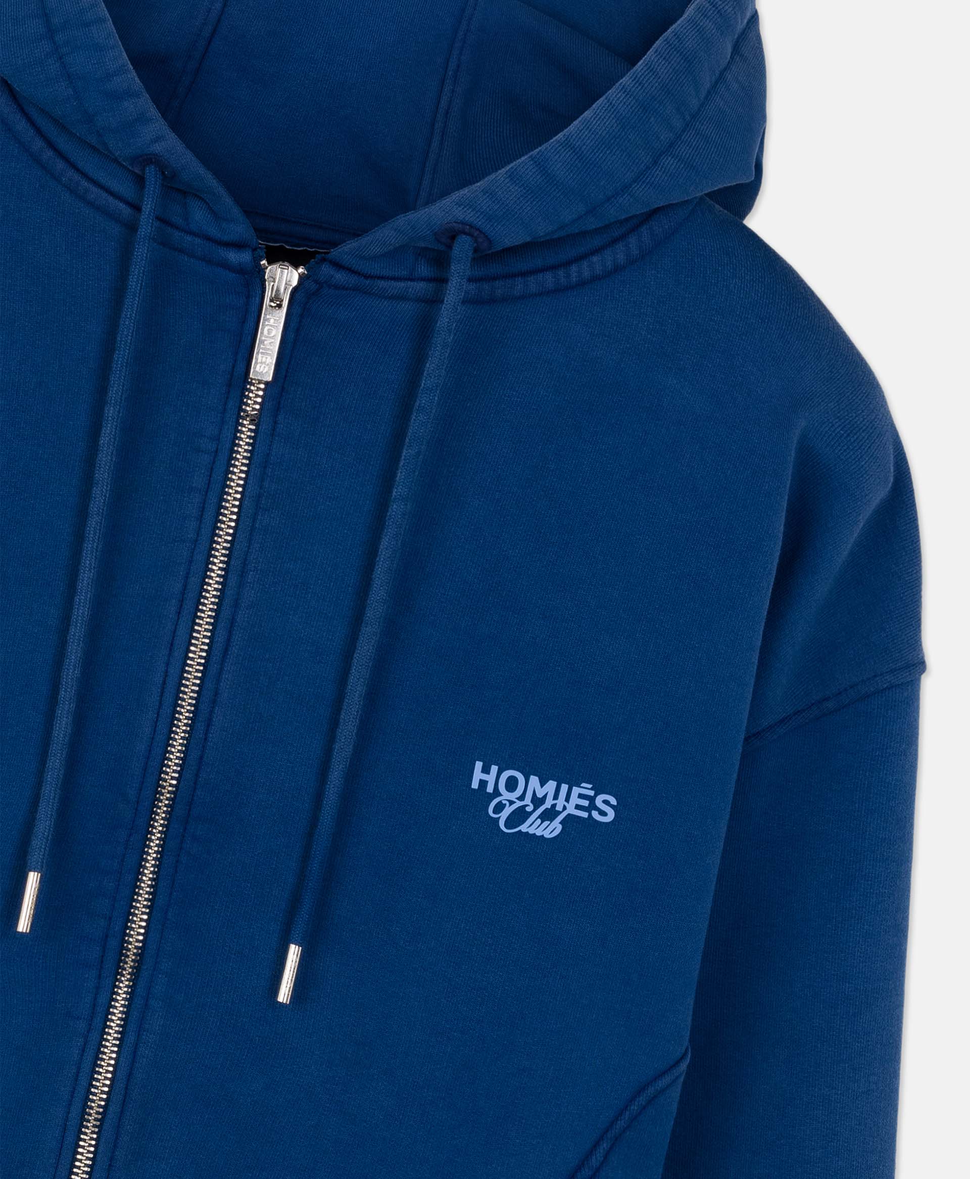 HOMIÉS CLUB ZIPPER HOODIE NAVY - Image 4