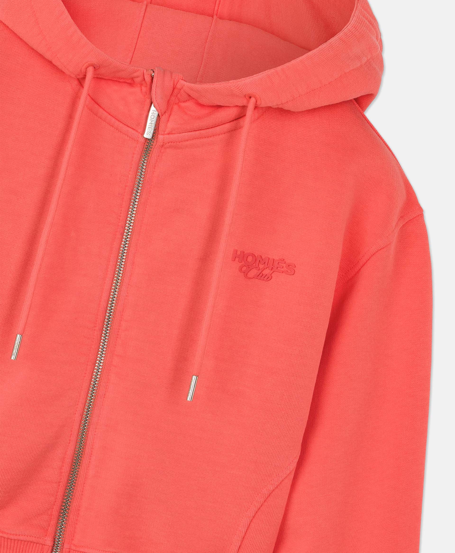 HOMIÉS CLUB WOMAN ZIPPER HOODIE CORAL - Image 4