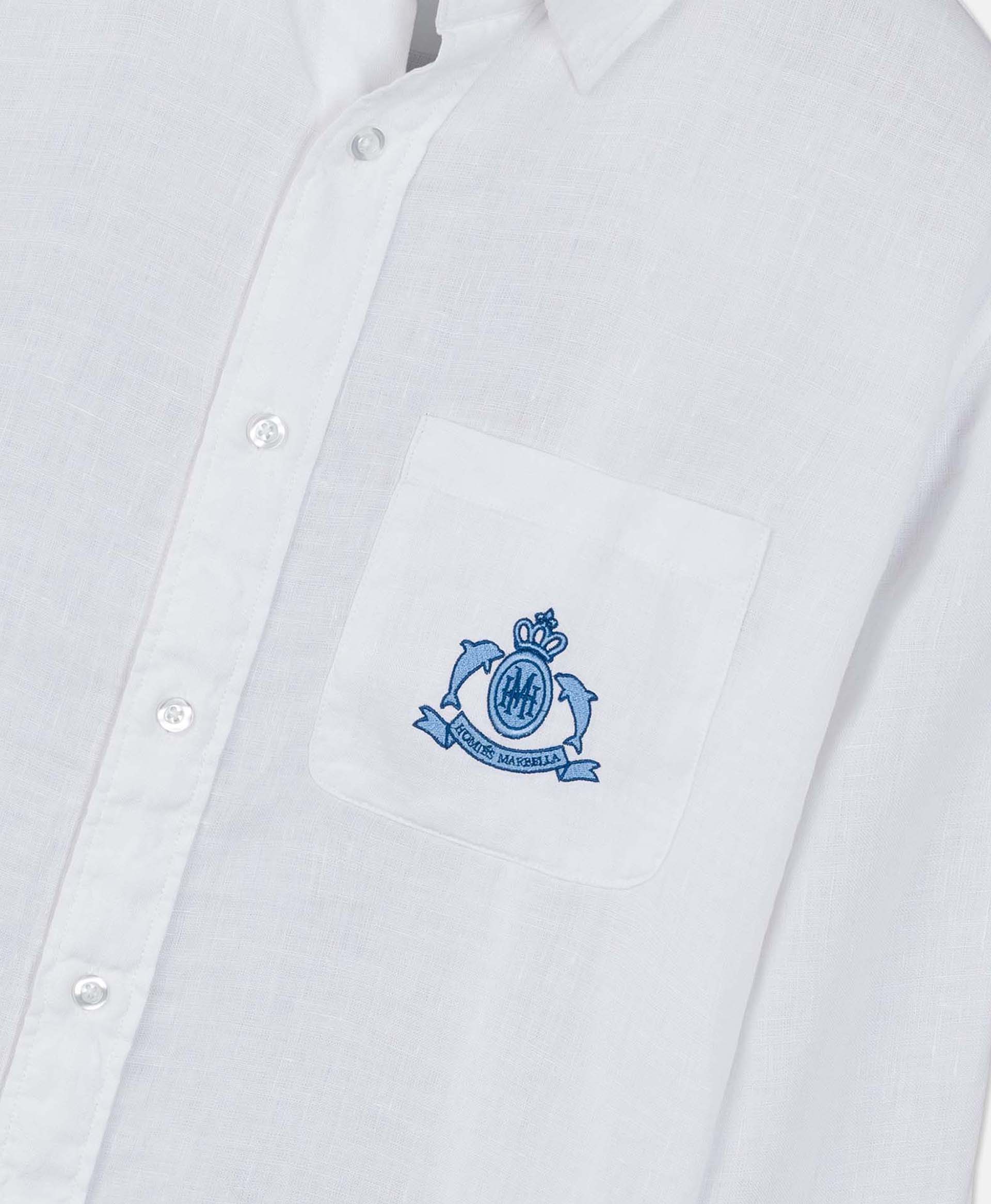 HOMIÉS DOLPHIN SPIRIT LINEN SHIRT VINTAGE WHITE - Image 4