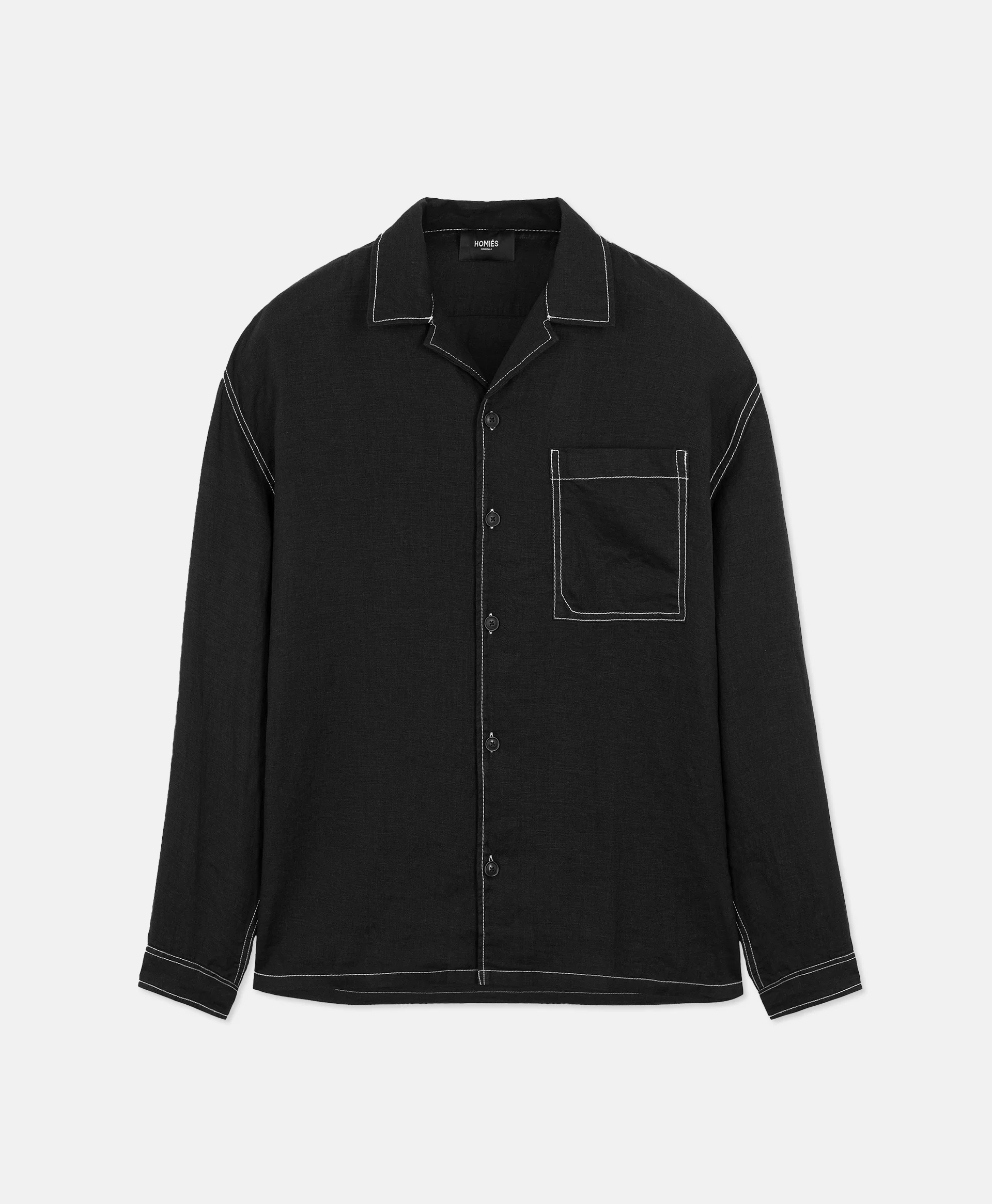 HOMIÉS LINEN SHIRT BLACK - Image 6