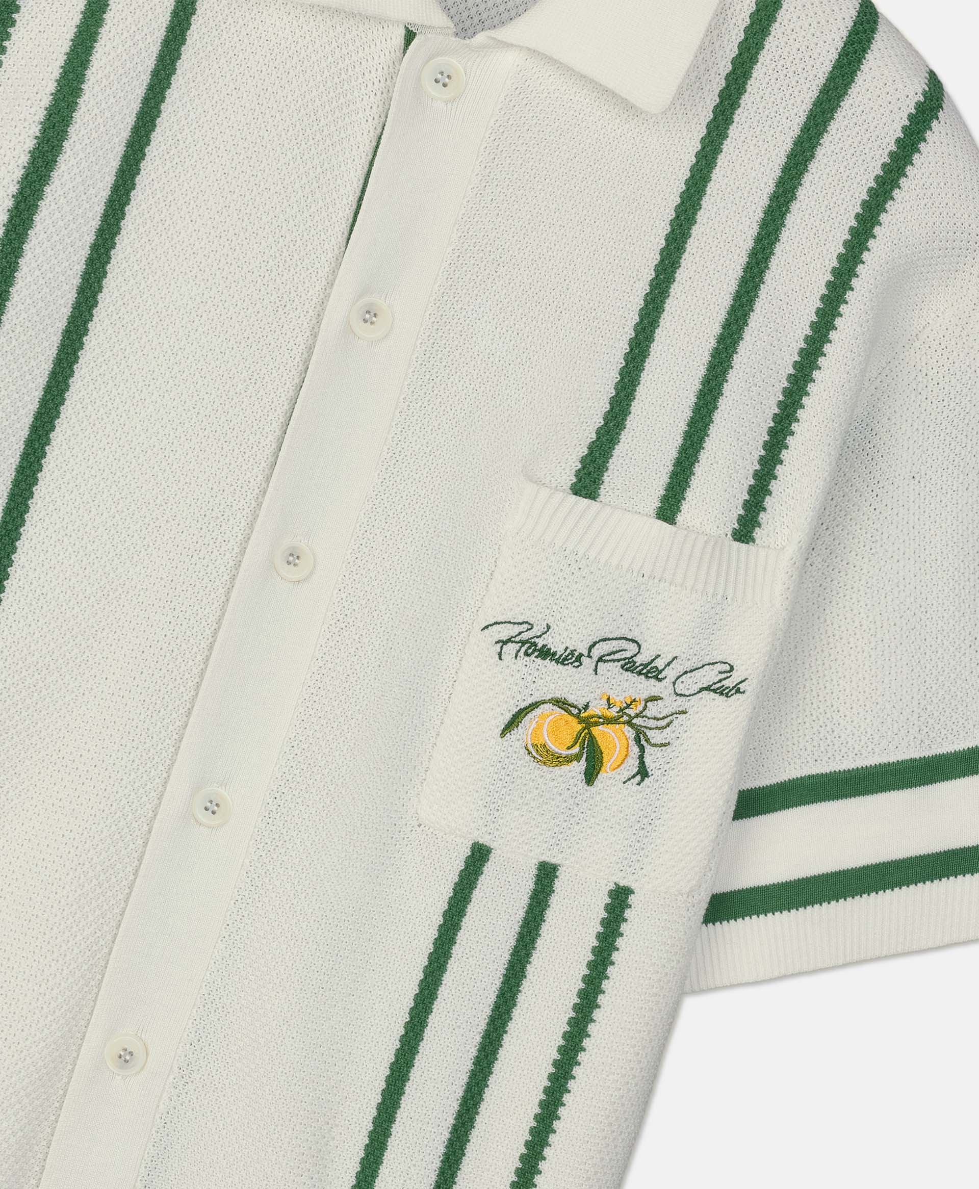HOMIÉS PADEL CLUB POLO KNIT WHITE GREEN - Image 4