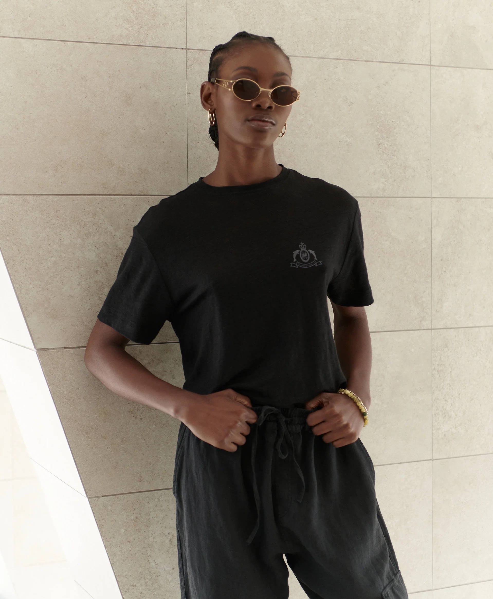 HOMIÉS SPIRIT LINEN T-SHIRT BLACK - Image 3