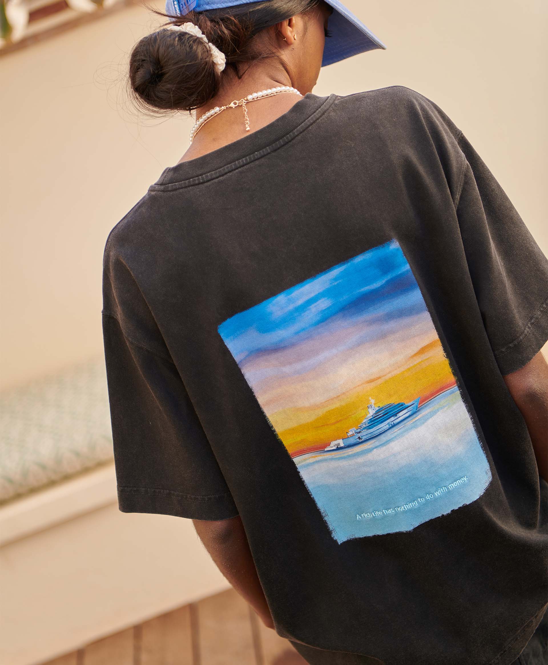 HOMIÉS SUNSET YACHT T-SHIRT VINTAGE GREY - Image 5