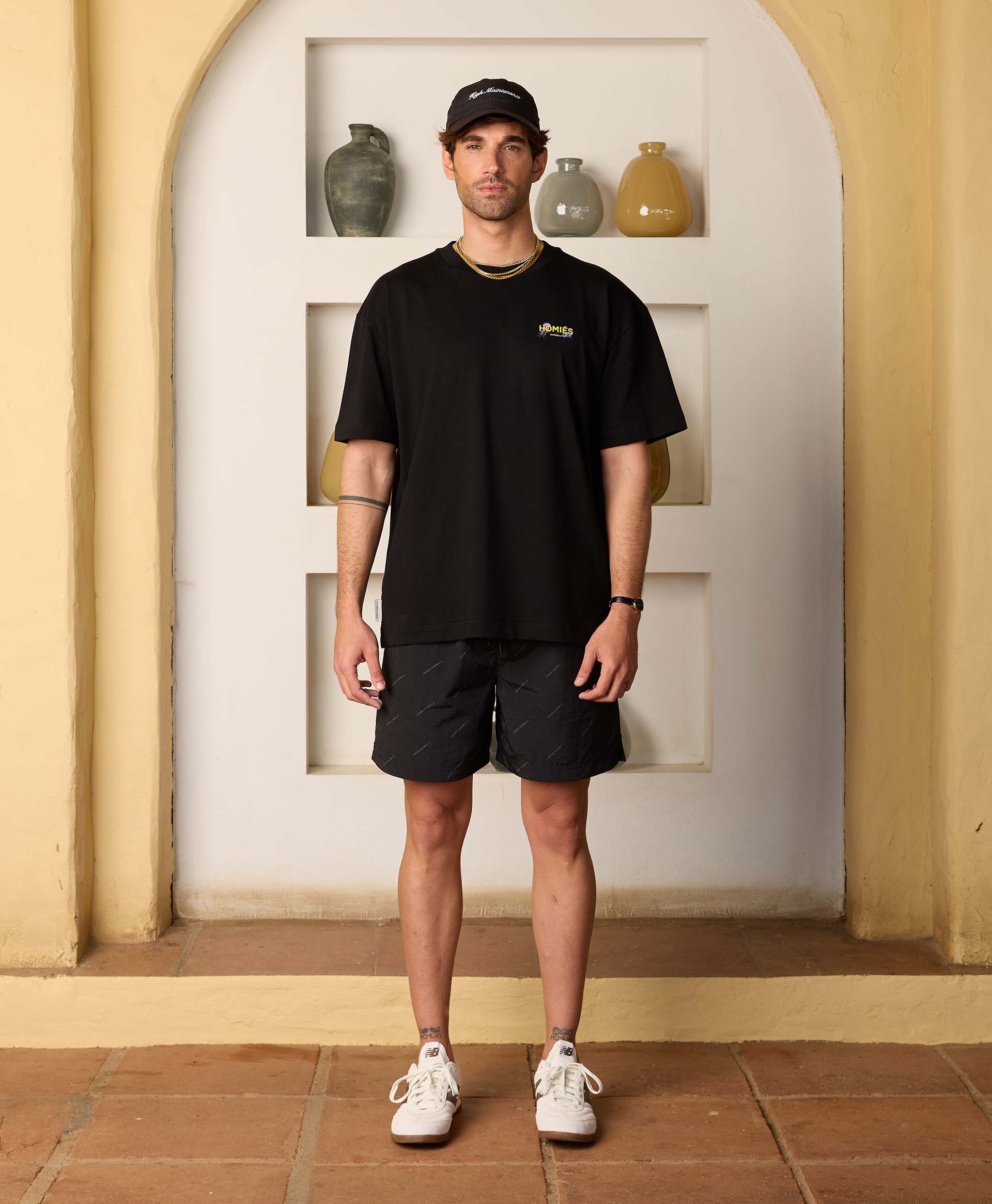 HOMIÉS SWIM SHORTS PATTERN LOGO BLACK - Image 2