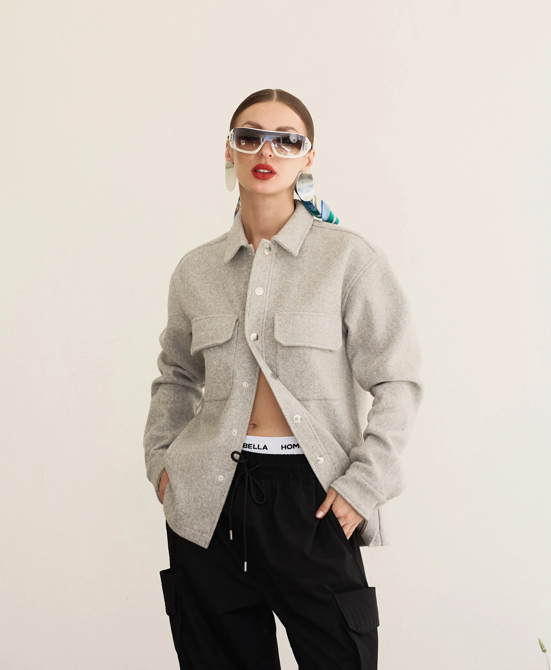 INTERLOCK OVERSHIRT GREY MELANGE - Image 3