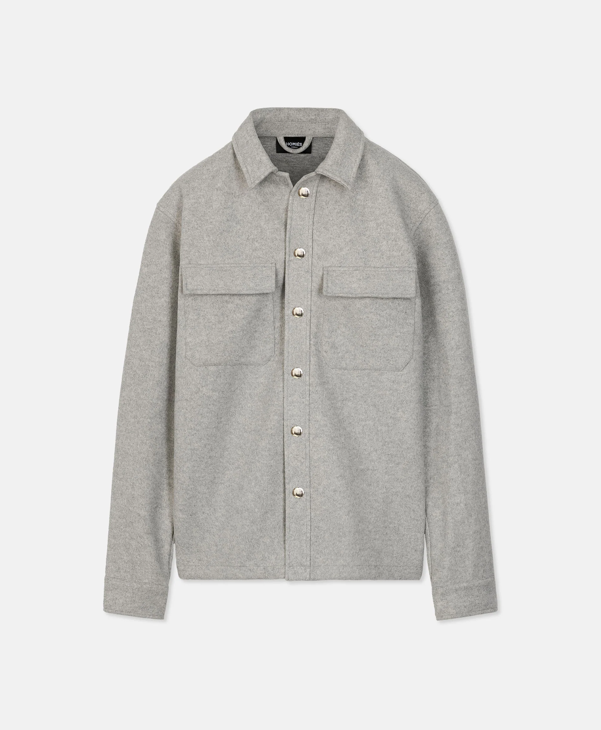 INTERLOCK OVERSHIRT GREY MELANGE - Image 7