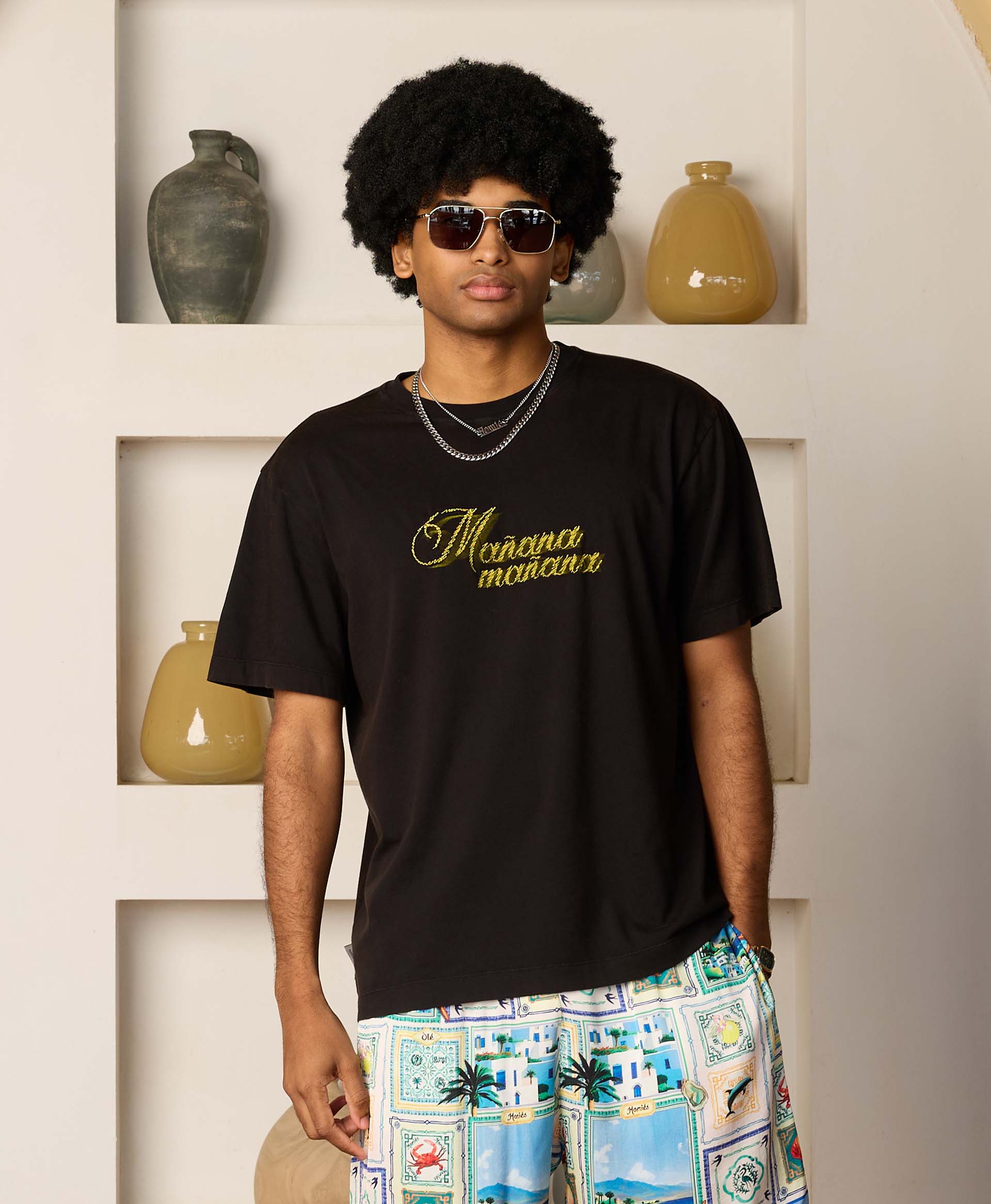 MAÑANA T-SHIRT VINTAGE GREY - Image 2