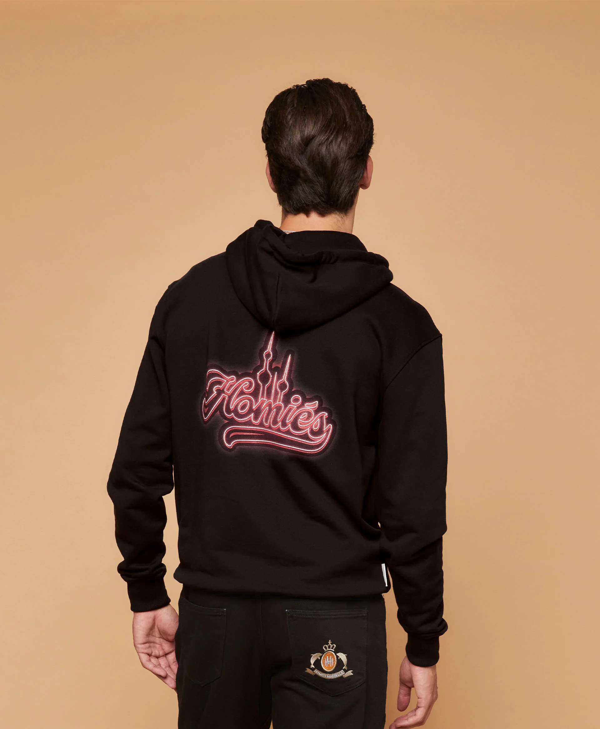 NEON TOWERS HOODIE BLACK - Image 4