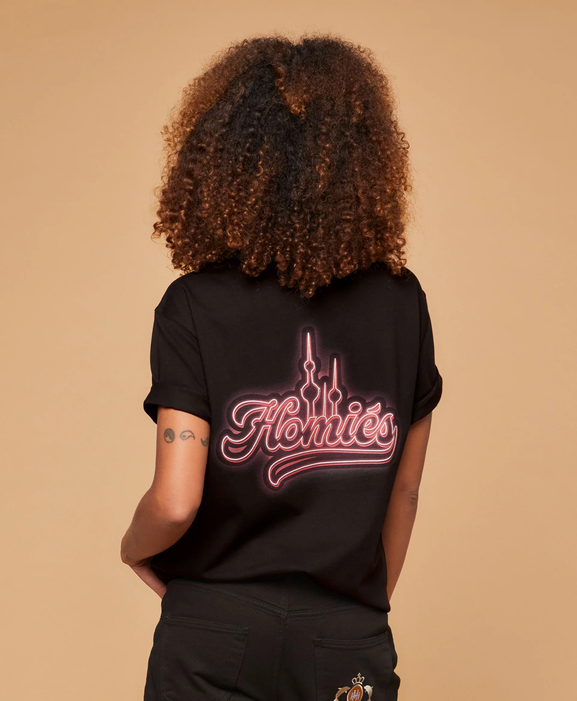 NEON TOWERS T-SHIRT BLACK - Image 3