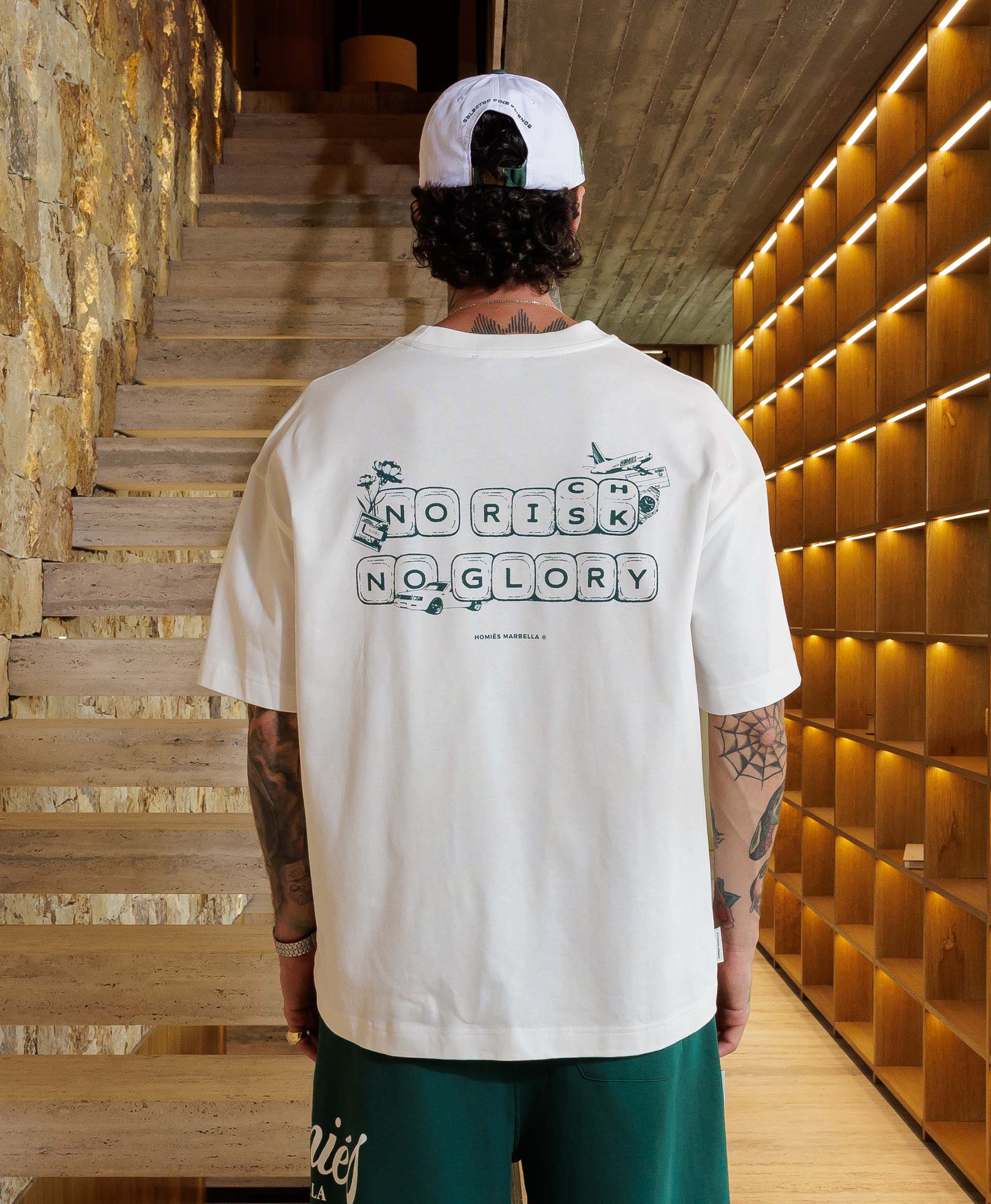 NO RISK NO GLORY T-SHIRT VINTAGE WHITE - Image 4