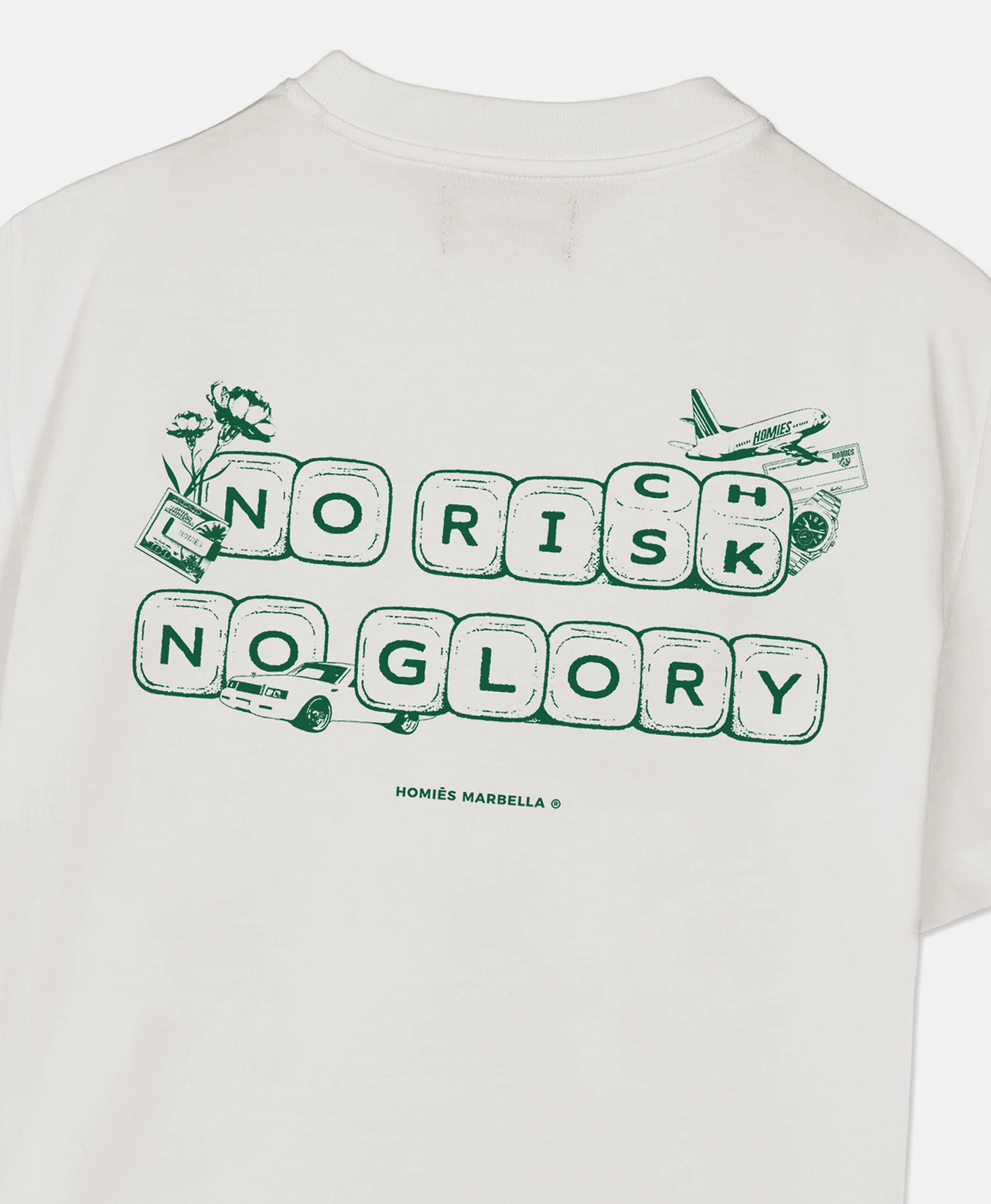 NO RISK NO GLORY T-SHIRT VINTAGE WHITE - Image 6