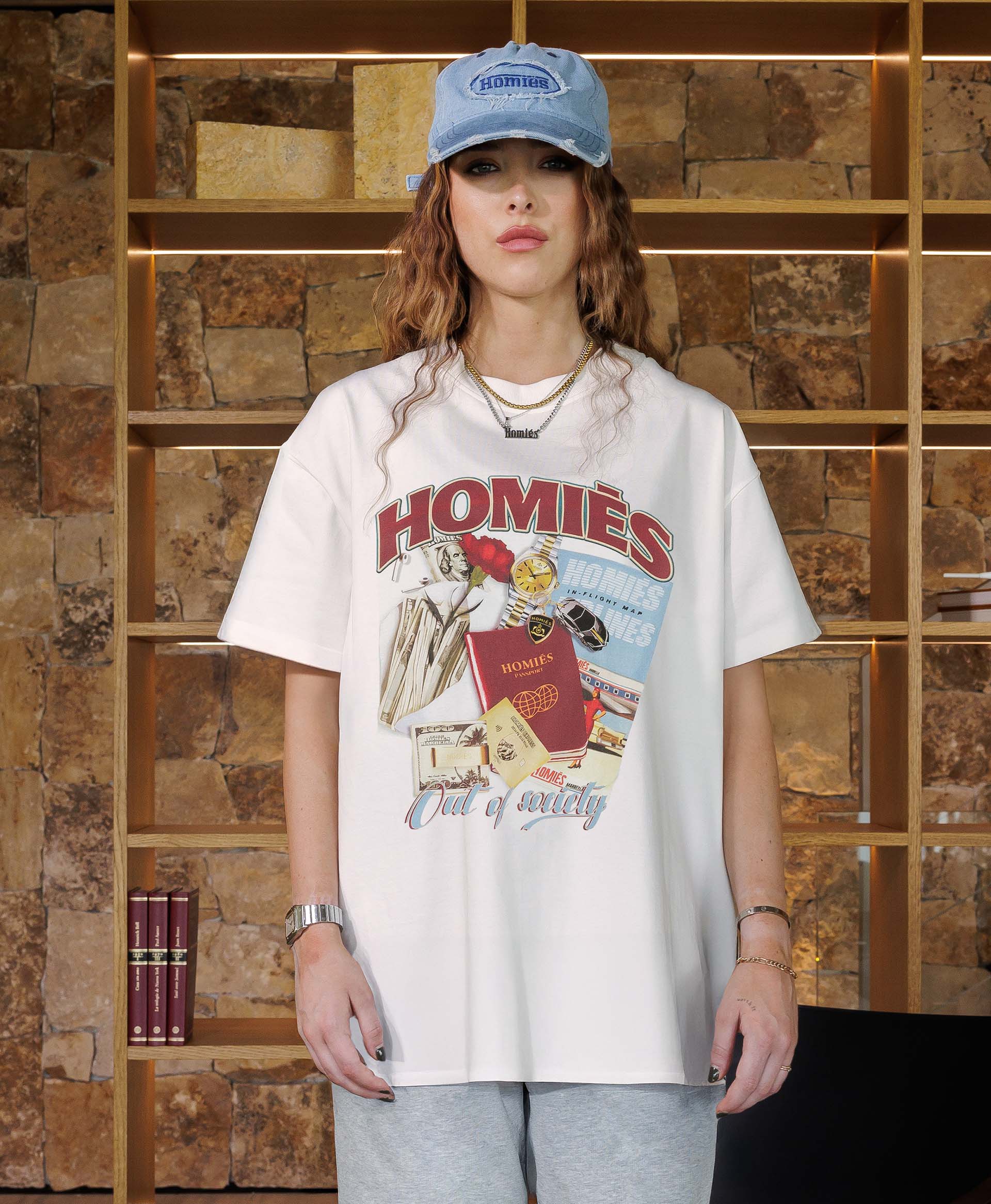 OUT OF SOCIETY T-SHIRT VINTAGE WHITE - Image 3