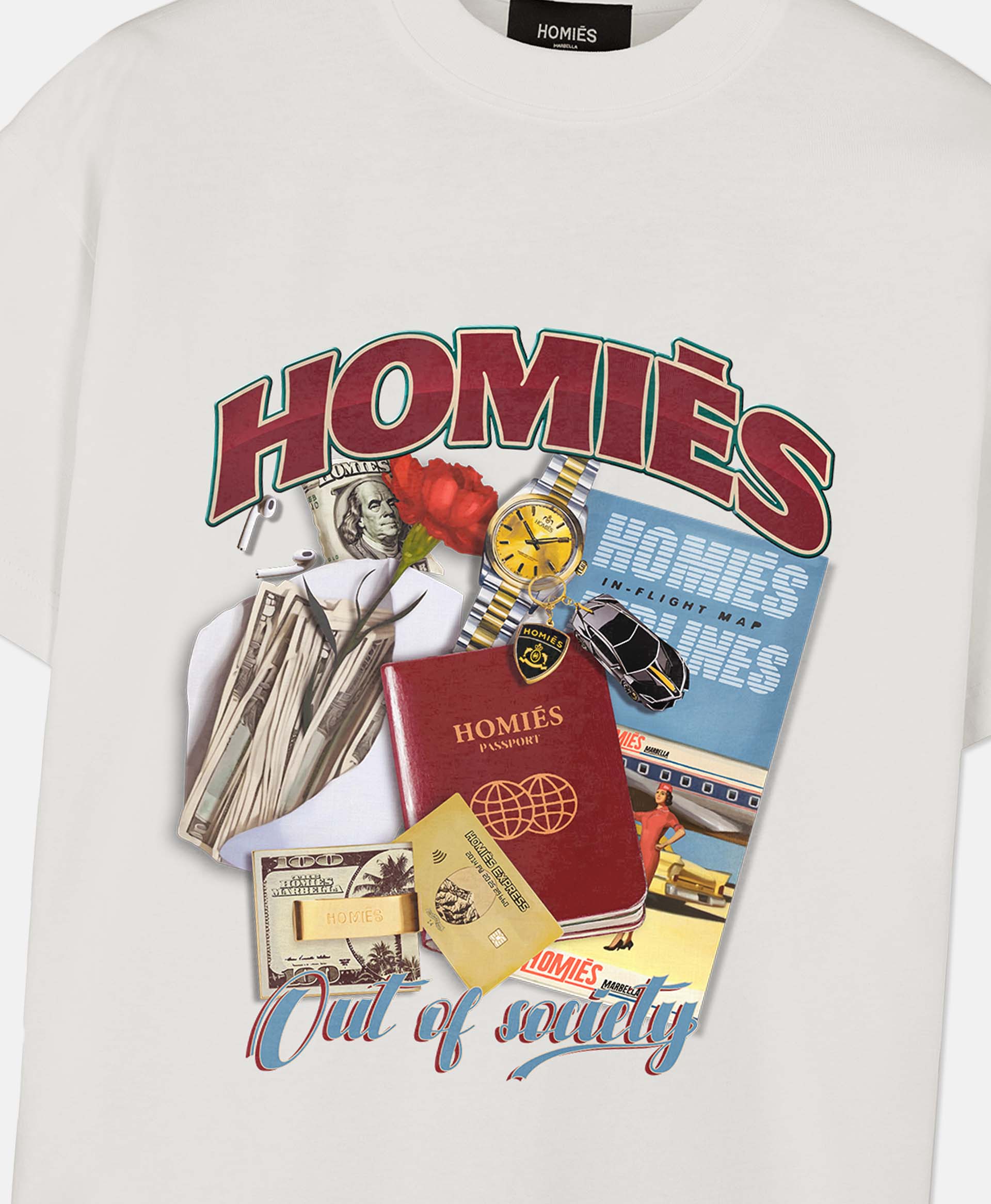 OUT OF SOCIETY T-SHIRT VINTAGE WHITE - Image 4
