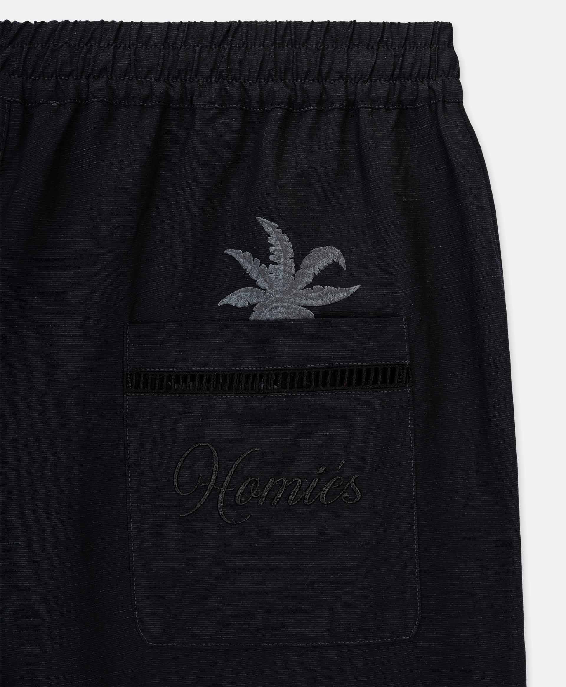 PALM TREE PANTS BLACK - Image 3