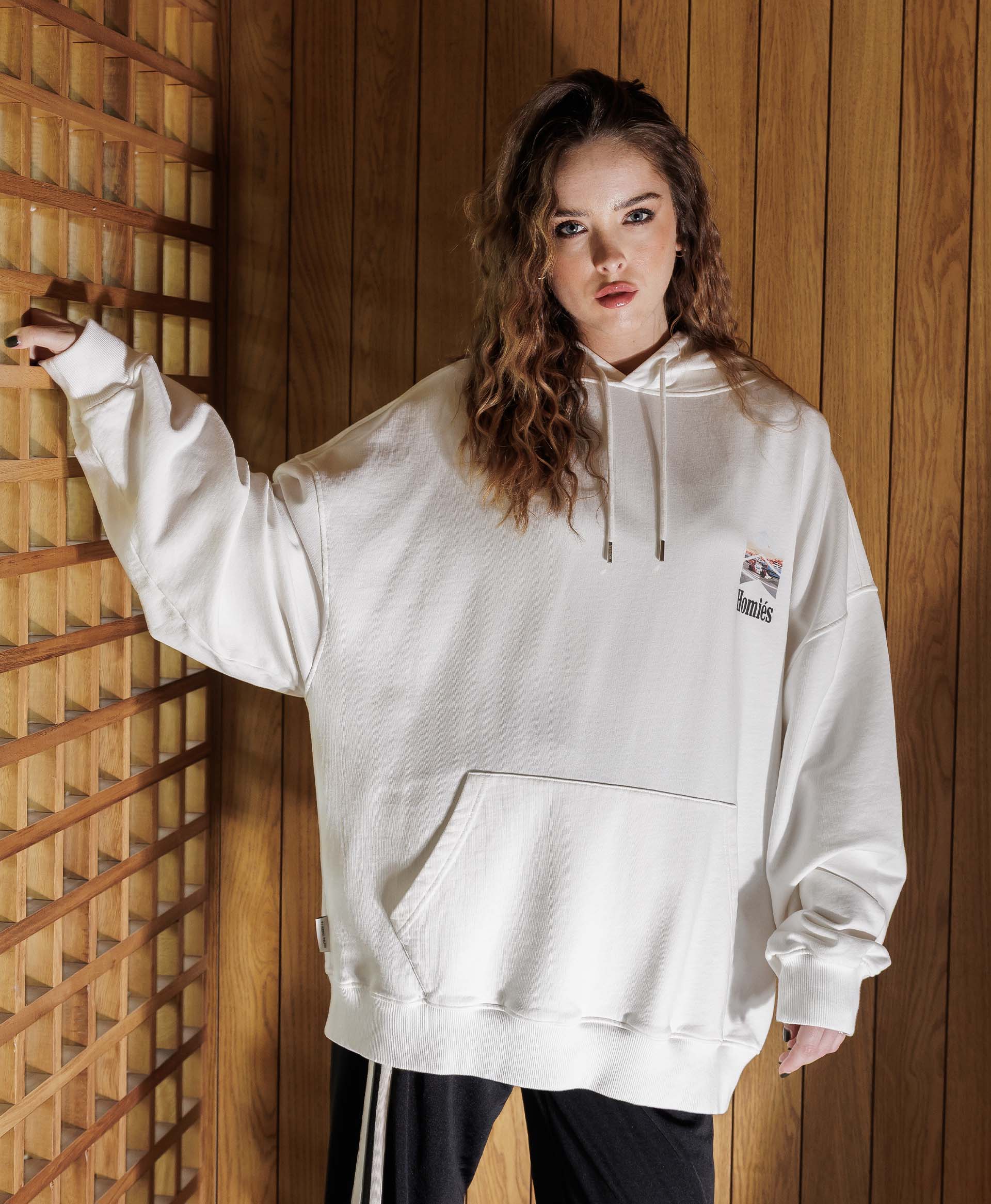 RACING LIMITED HOODIE VINTAGE WHITE - Image 3