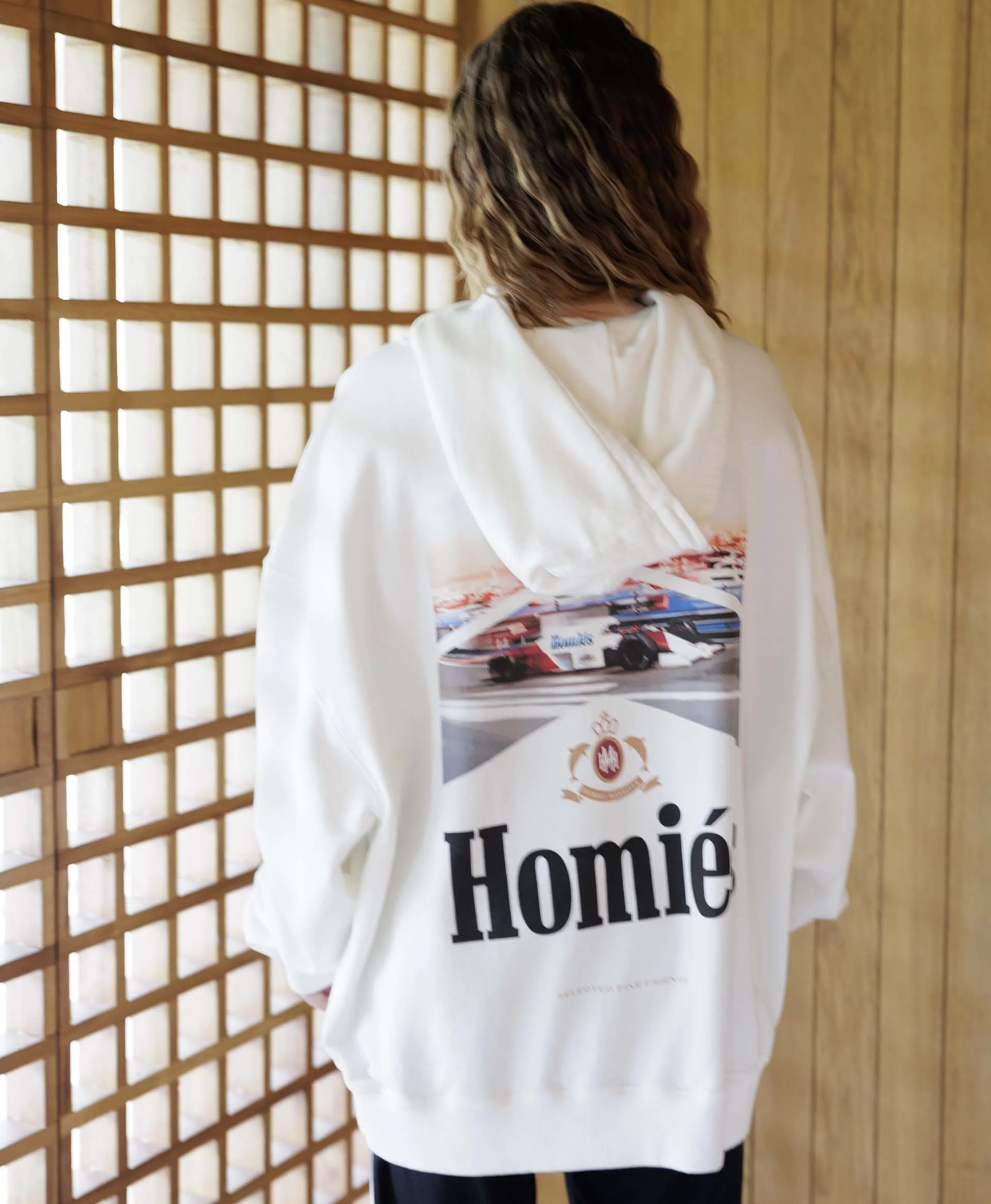 RACING LIMITED HOODIE VINTAGE WHITE - Image 4
