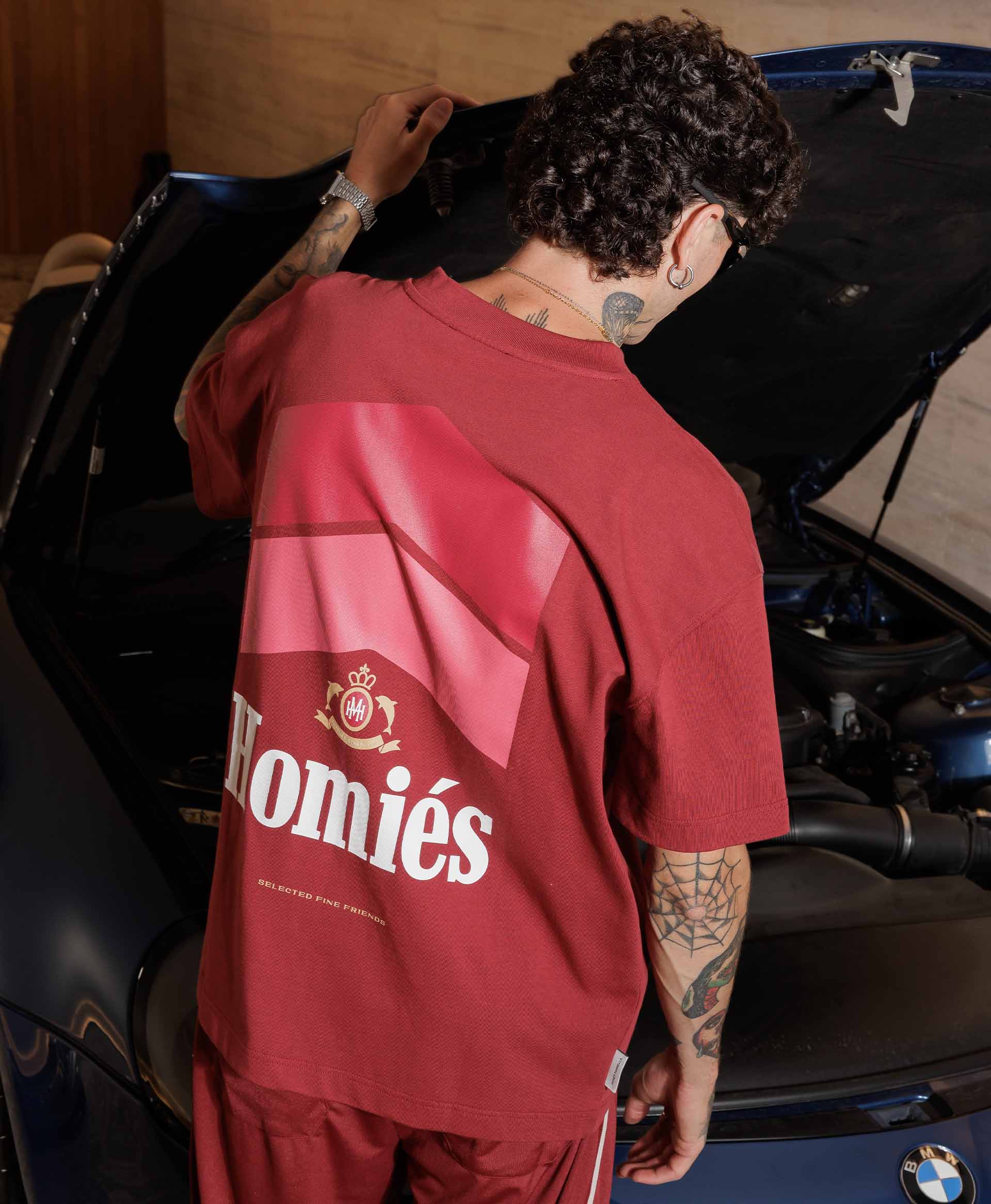 RACING T-SHIRT BURGUNDY - Image 4