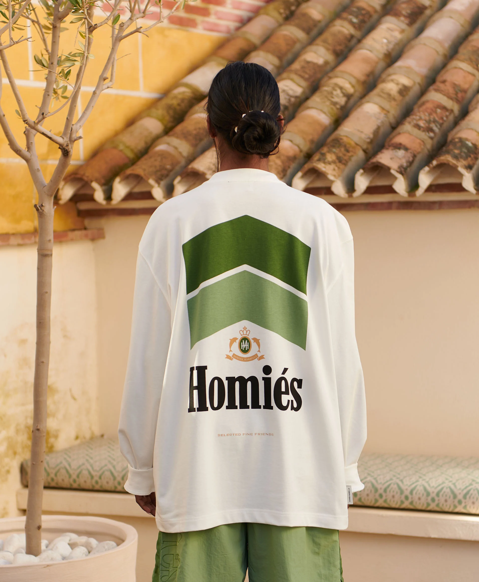 RACING T-SHIRT LONG SLEEVE VINTAGE WHITE KHAKI - Image 5