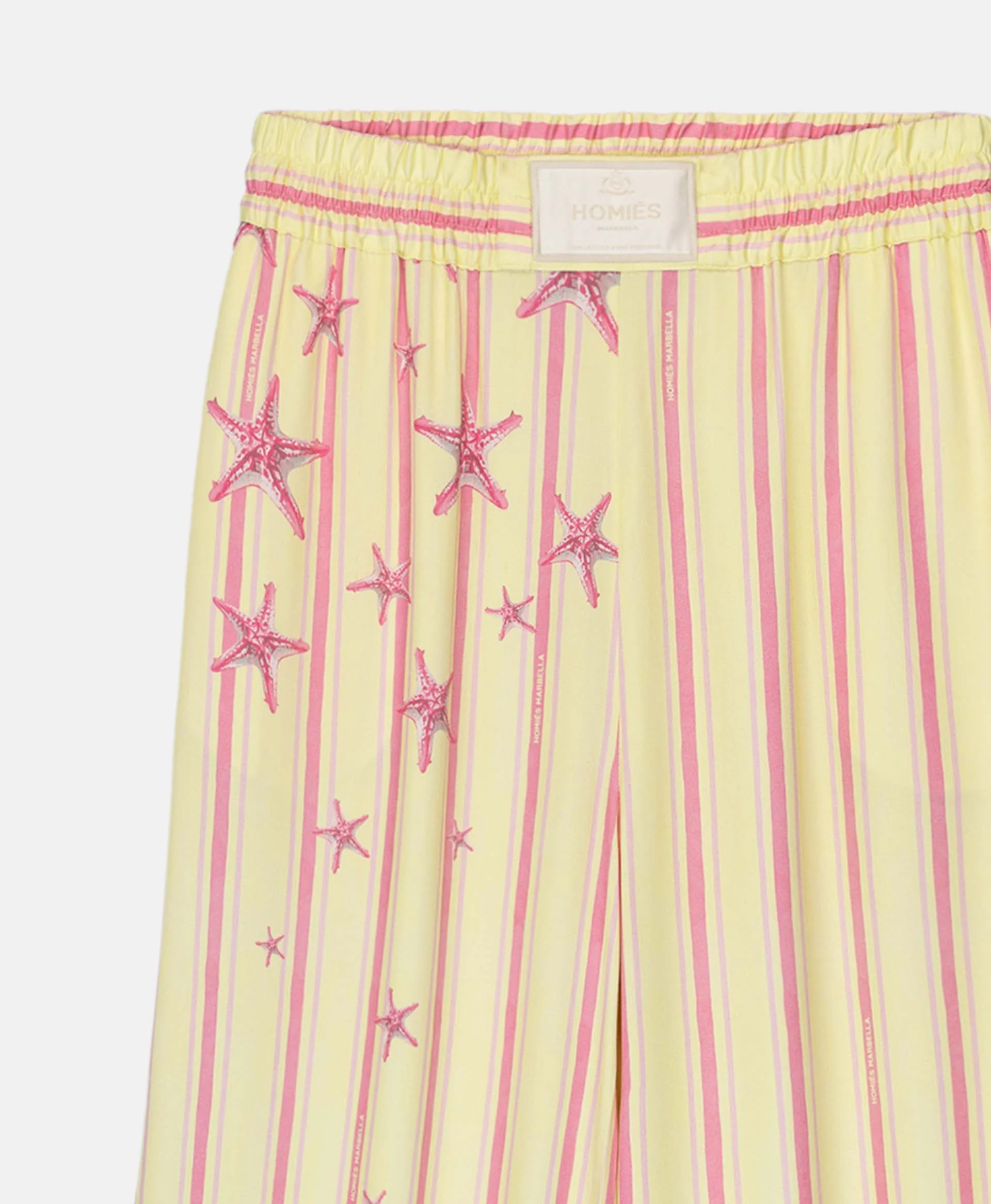 STRIPES WOMAN PANTS YELLOW PINK - Image 3
