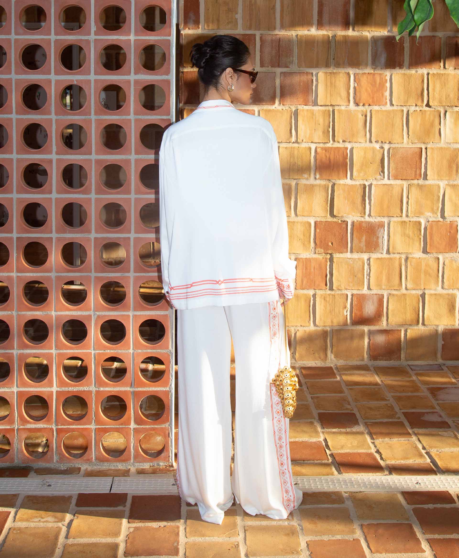 SUNSET MARBELLA WOMAN PANTS WHITE - Image 3