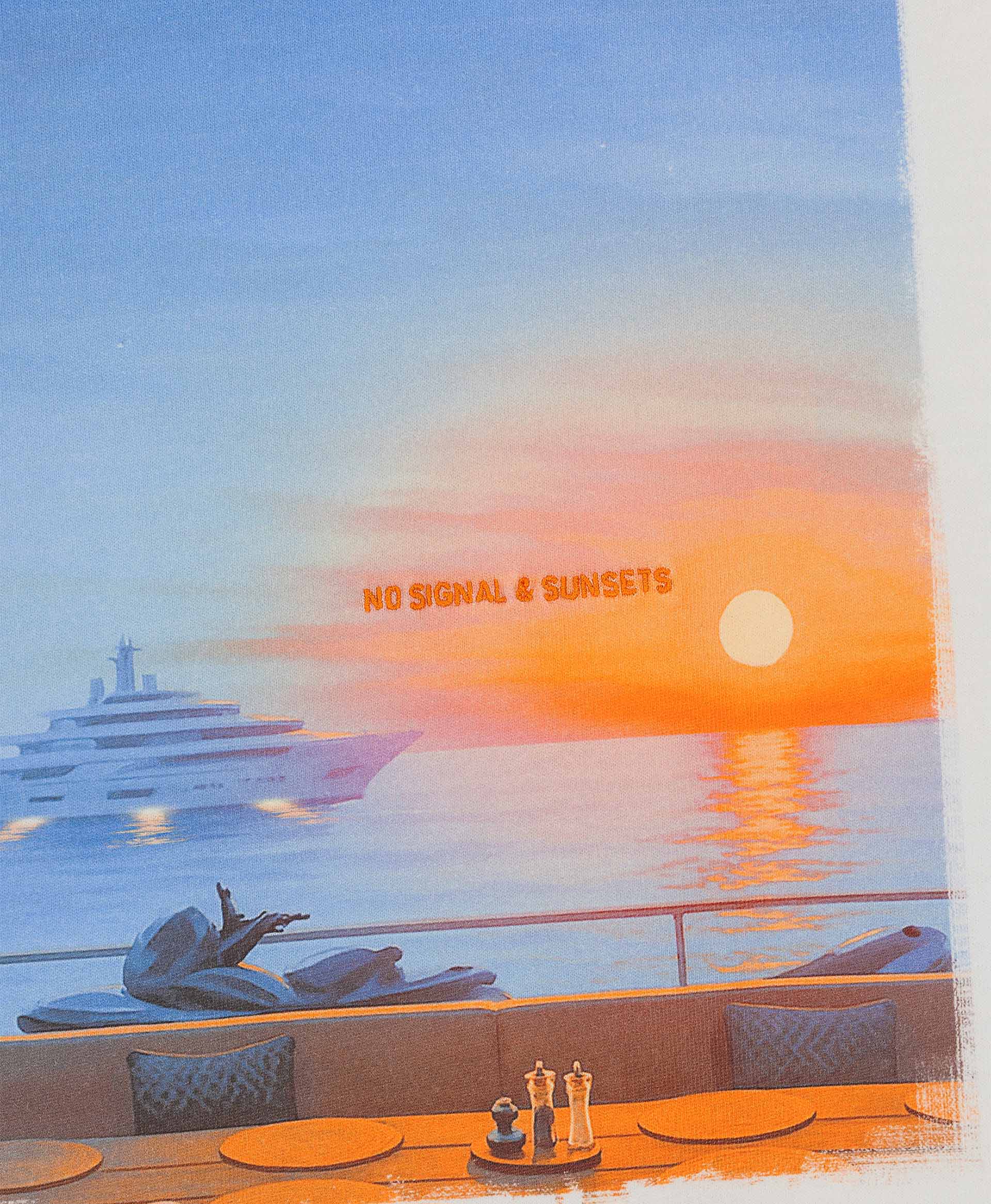 SUNSET & NO SIGNAL T-SHIRT WHITE - Image 6