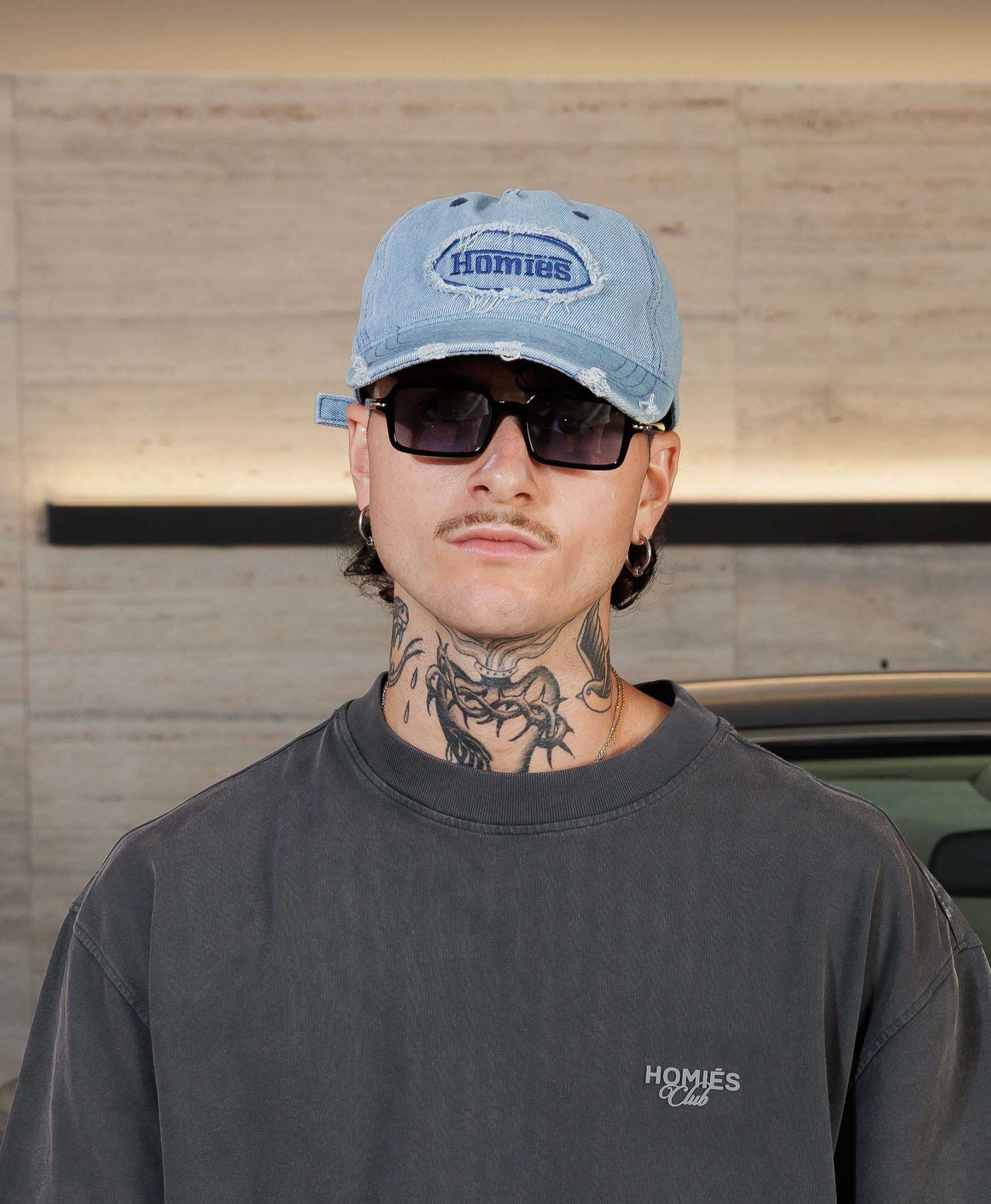 VINTAGE FADED DENIM CAP - Image 2
