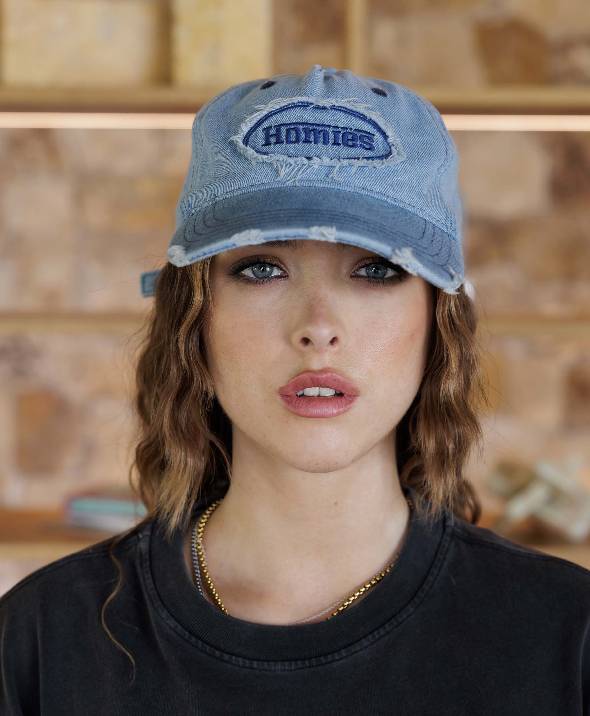 VINTAGE FADED DENIM CAP - Image 3